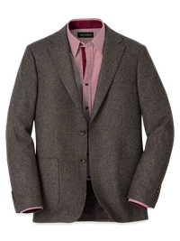 Wool Blend Donegal Single Breasted Notch Lapel Sport Coat - Charcoal