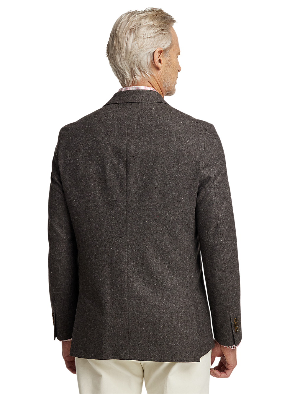 Alternate Image of Wool Blend Donegal Single Breasted Notch Lapel Sport Coat-6