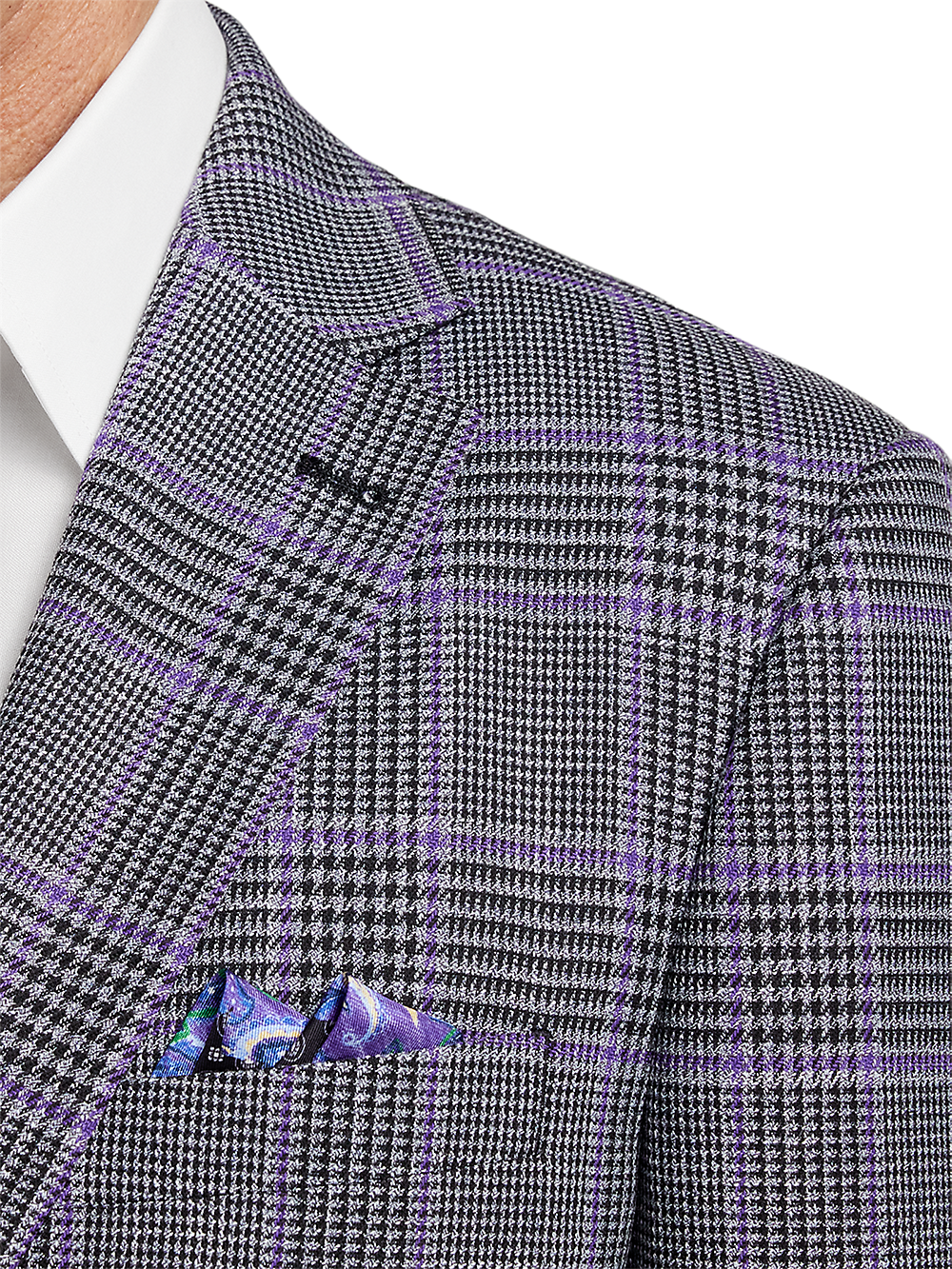 Alternate Image of Microfiber Windowpane Single Breasted Notch Lapel Sport Coat-5