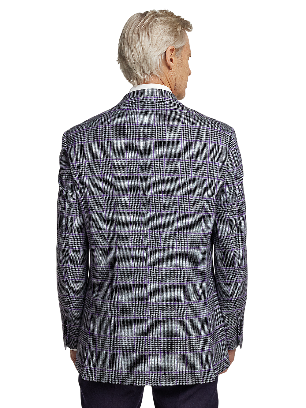 Alternate Image of Microfiber Windowpane Single Breasted Notch Lapel Sport Coat-6