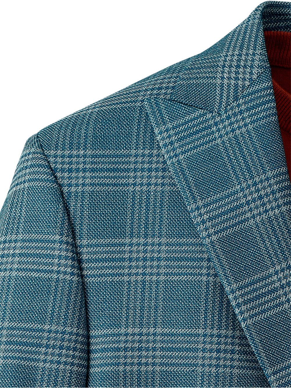 Alternate Image of Italian Wool Blend Plaid Peak Lapel Sport Coat-3