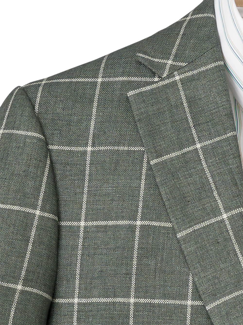 Alternate Image of Linen Windowpane Single Breasted Notch Lapel Sport Coat-3