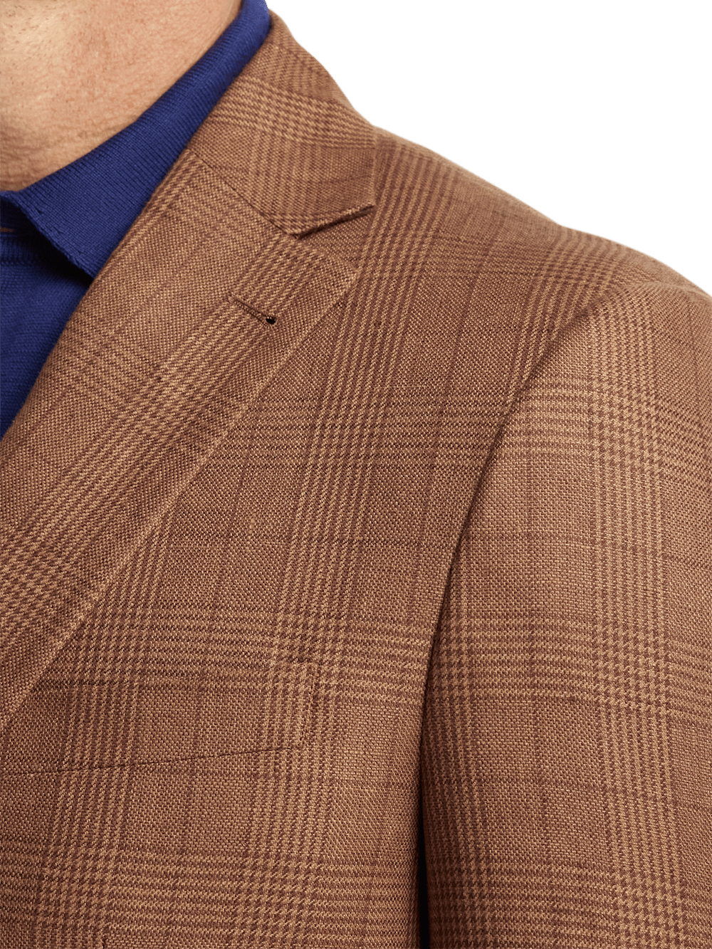 Alternate Image of Linen Plaid Single Breasted Notch Lapel Sport Coat-5