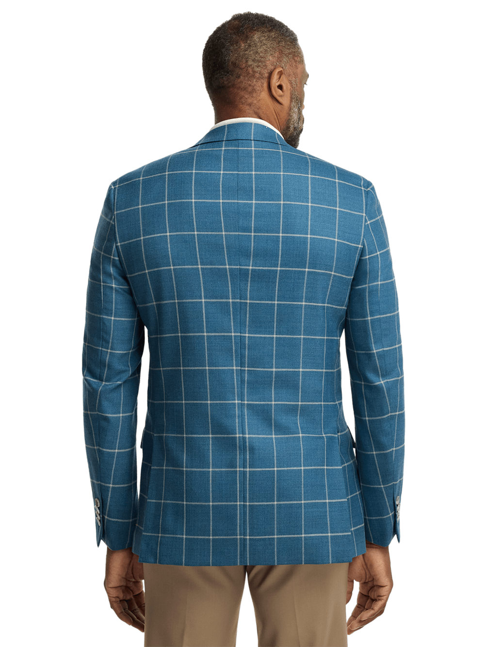 Alternate Image of Wool Windowpane Single Breasted Peak Lapel Sport Coat-6