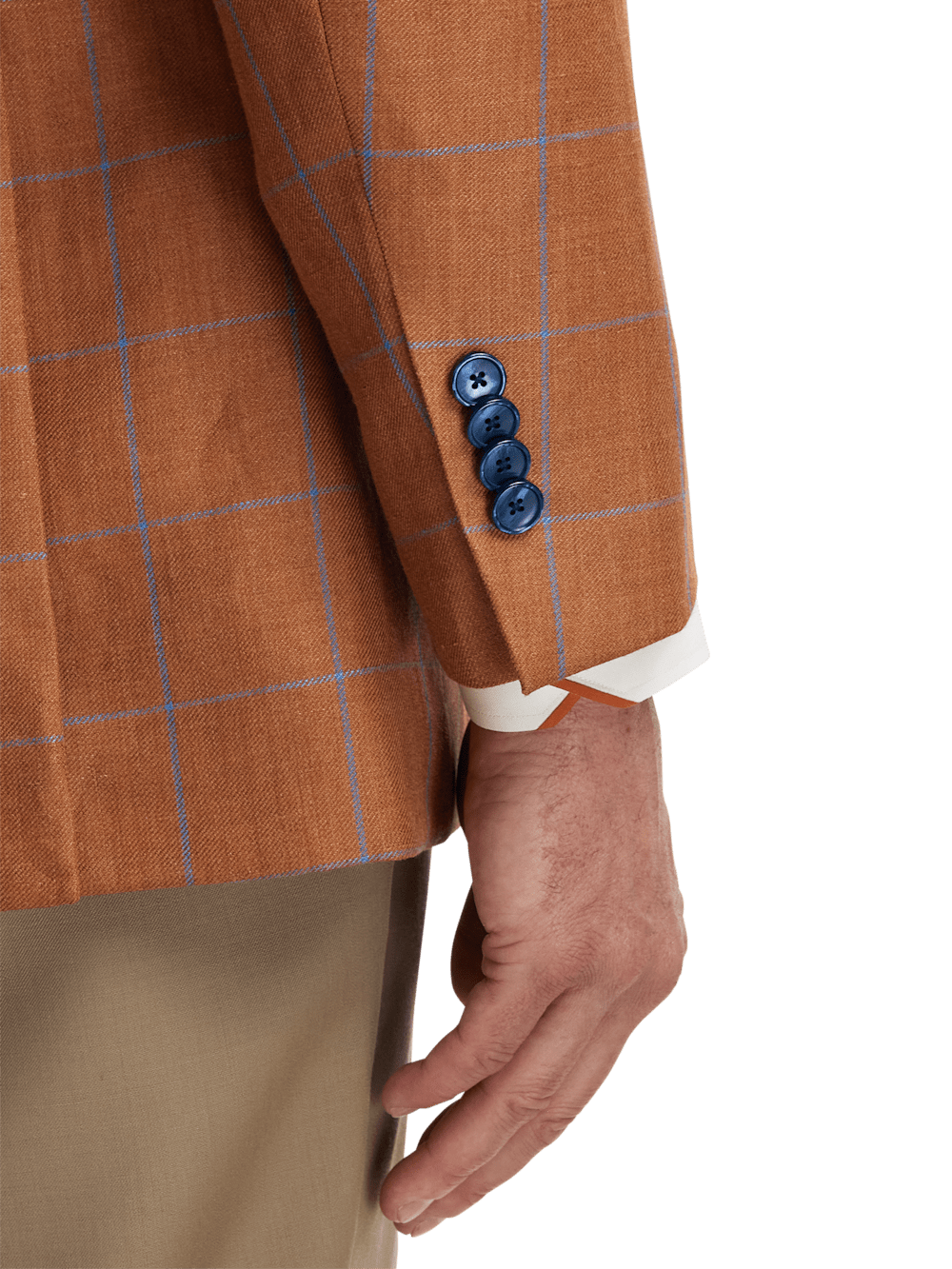 Alternate Image of Linen Blend Windowpane Single Breasted Notch Lapel Sport Coat-2