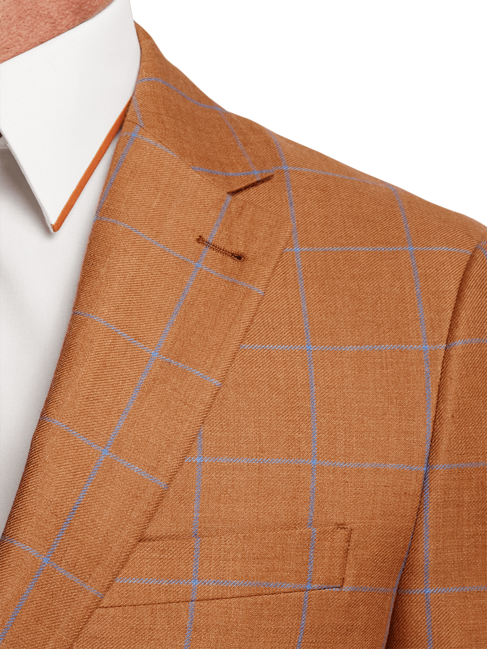 Alternate Image of Linen Blend Windowpane Single Breasted Notch Lapel Sport Coat-5