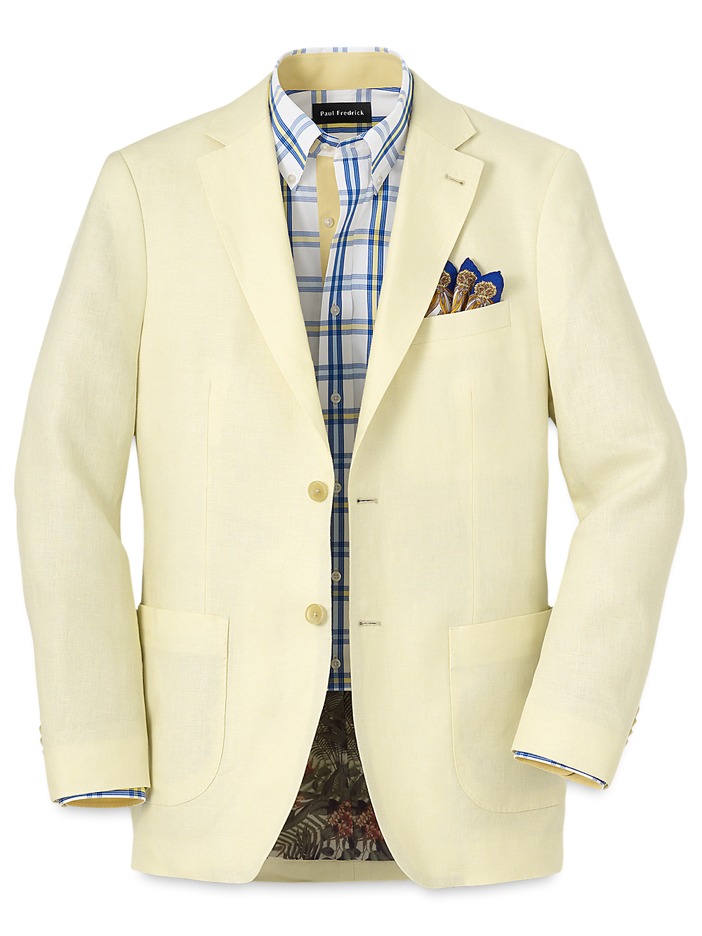 Product Image of Linen Single Breasted Notch Lapel Sport Coat-Butter