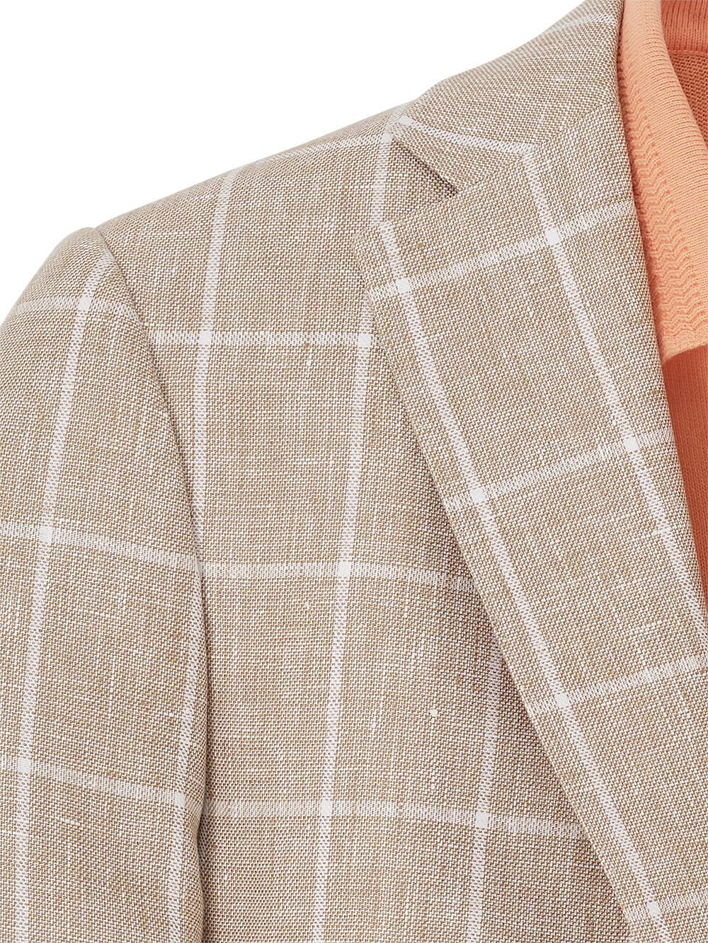 Alternate Image of Linen Windowpane Single Breasted Notch Lapel Sport Coat-3