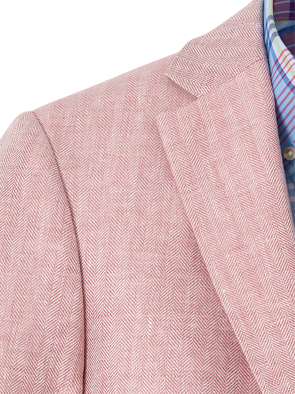 Alternate Image of Linen Herringbone Single Breasted Notch Lapel Sport Coat-3