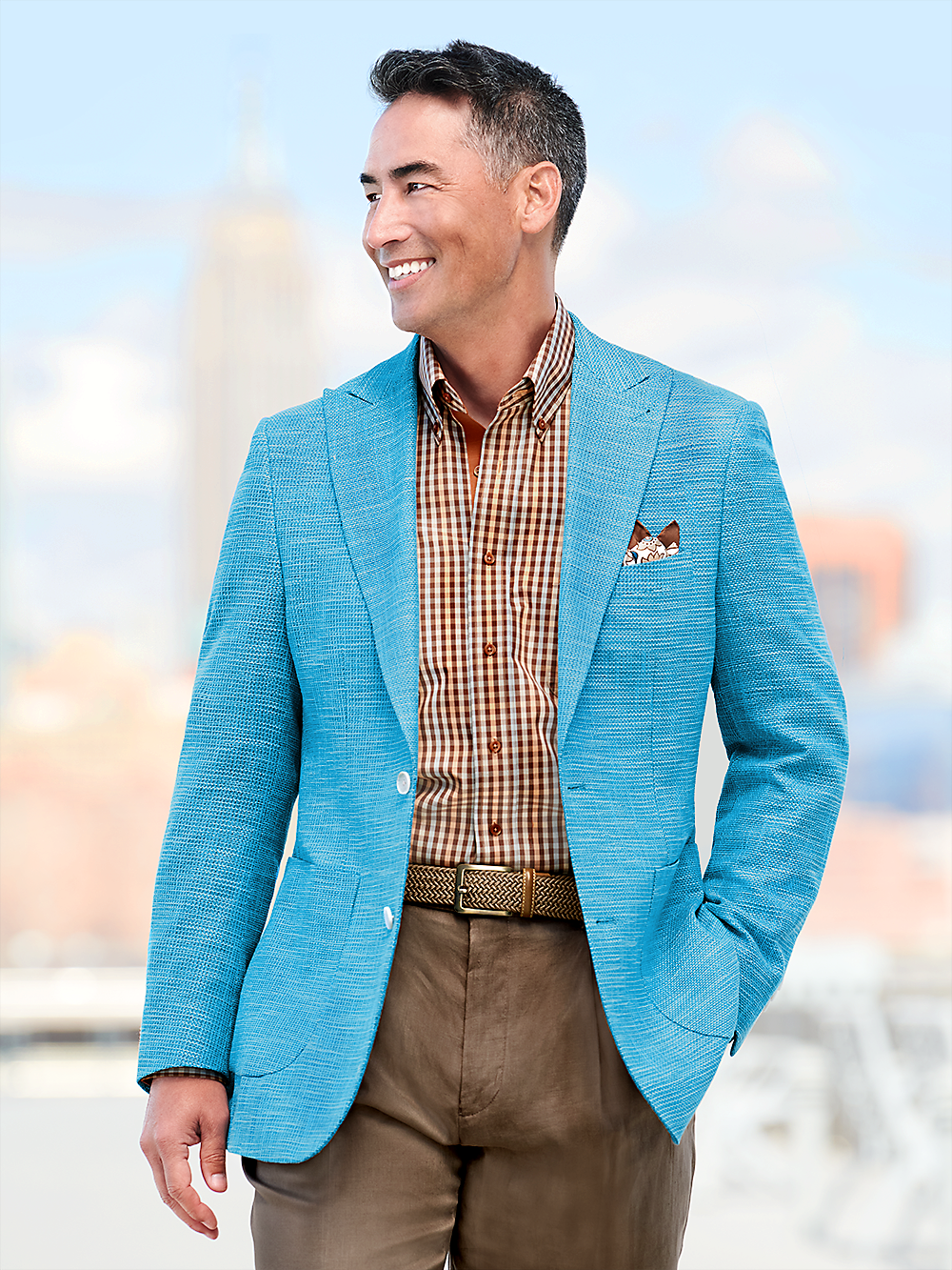 Alternate Image of Cotton Blend Peak Lapel Sport Coat-5