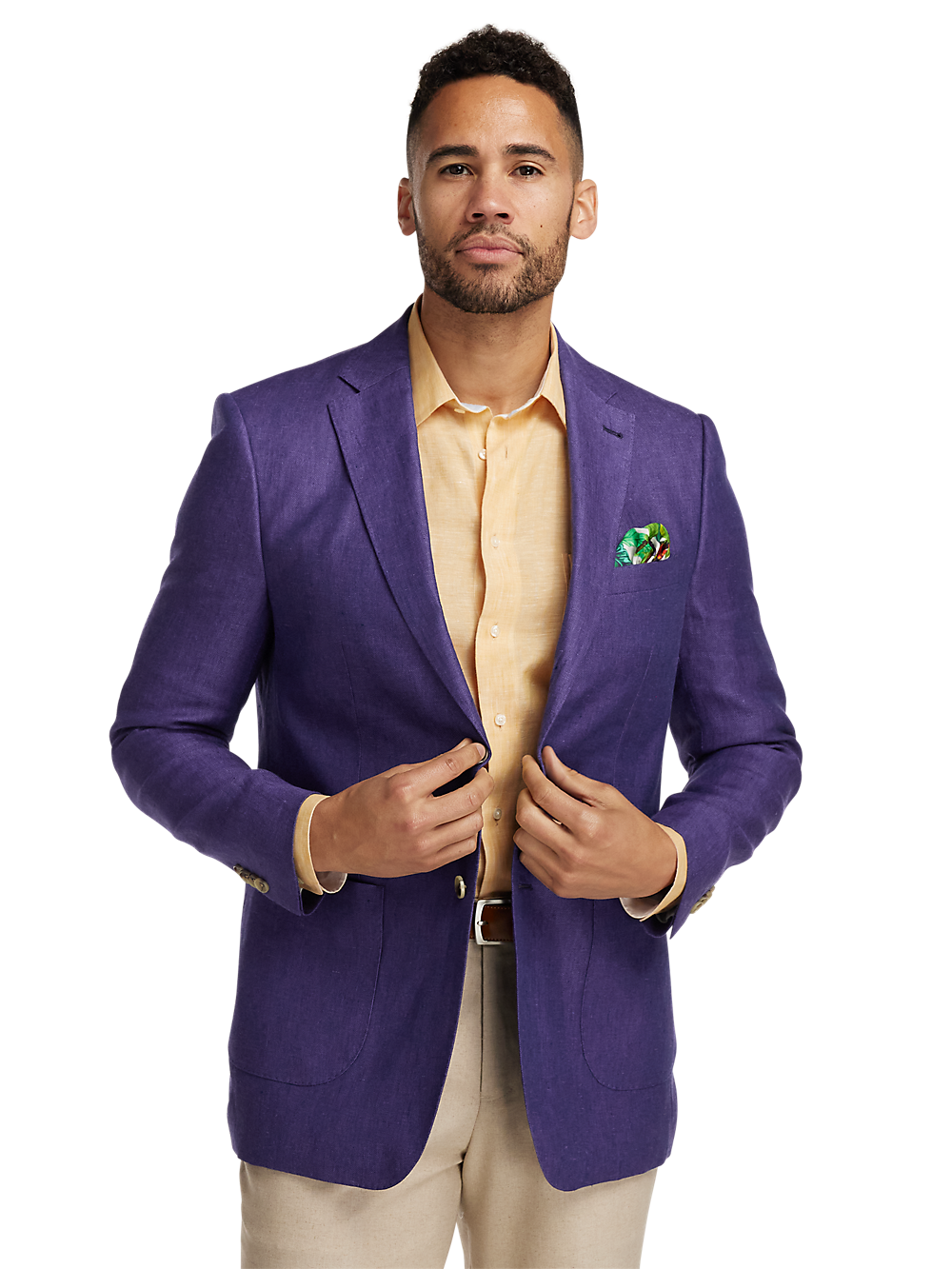 Alternate Image of Linen Single Breasted Notch Lapel Sport Coat-1