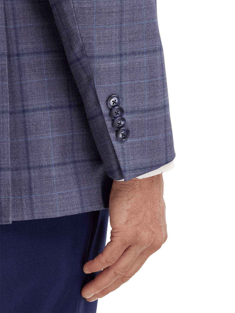 Alternate Image of Wool Stretch Windowpane Single Breasted Notch Lapel Sport Coat-2