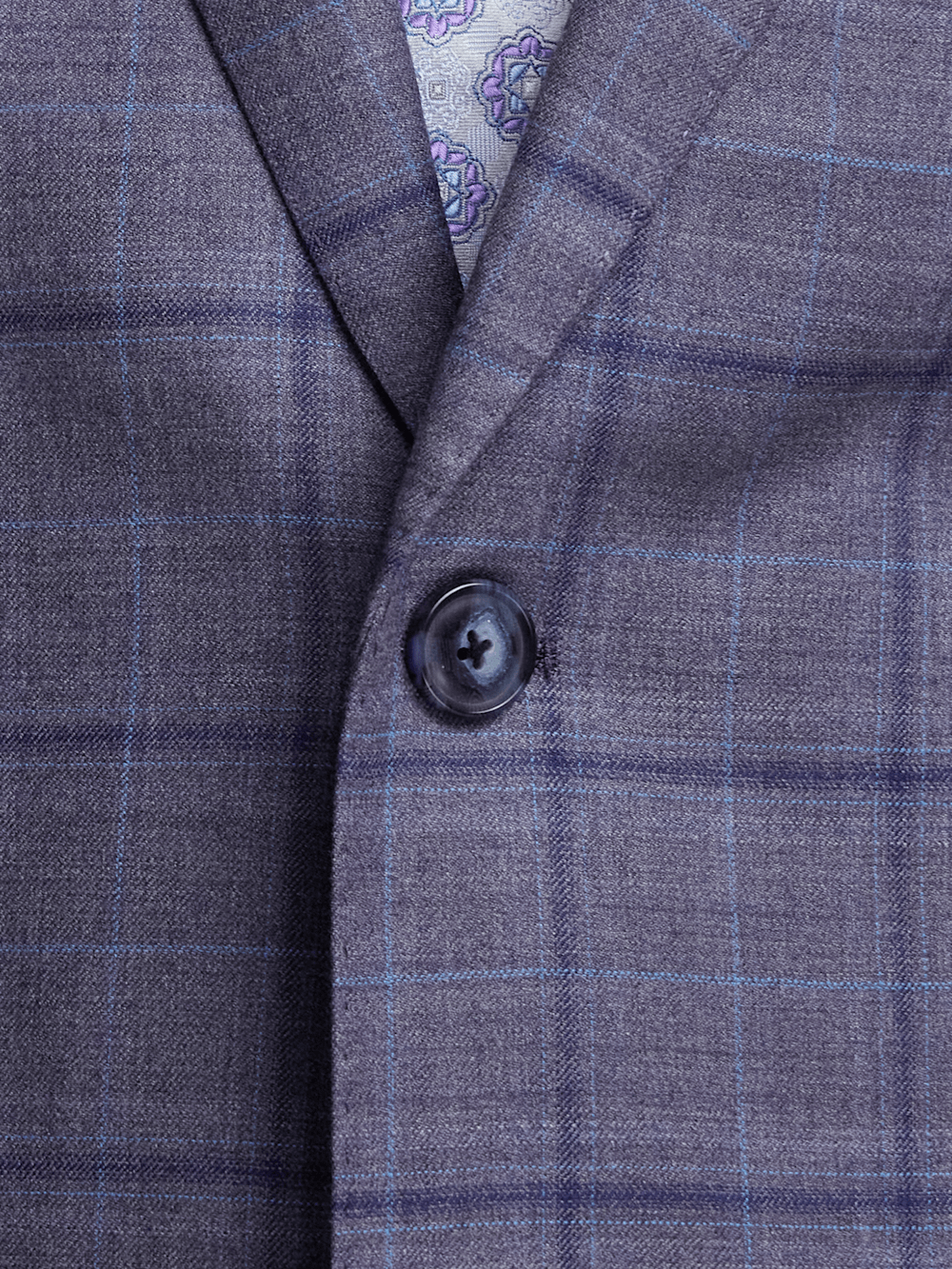 Alternate Image of Wool Stretch Windowpane Single Breasted Notch Lapel Sport Coat-4