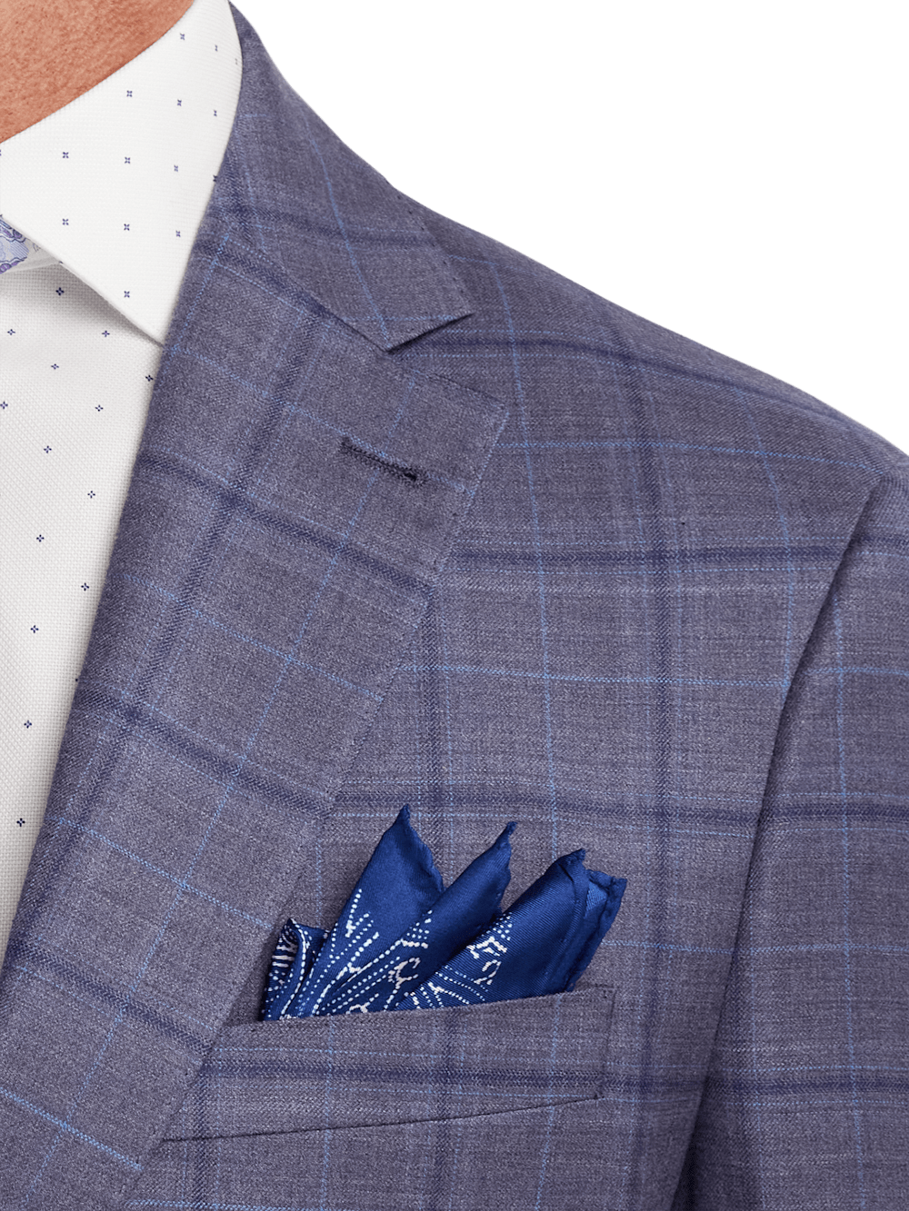 Alternate Image of Wool Stretch Windowpane Single Breasted Notch Lapel Sport Coat-5