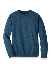 Cotton Crew Neck Sweater - Navy