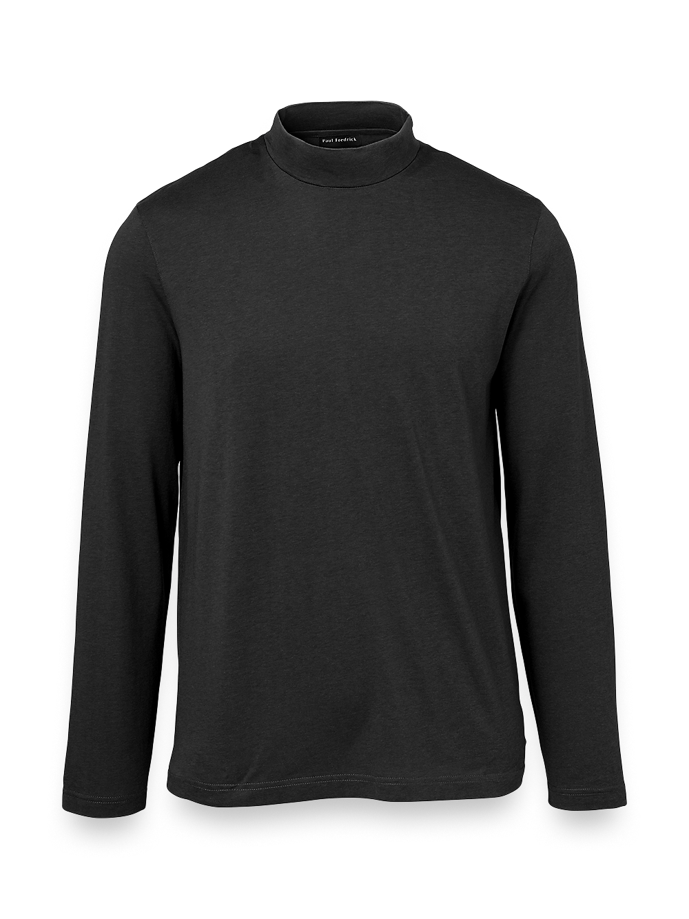 Product Image of Cotton/tencel Mock Neck-Black