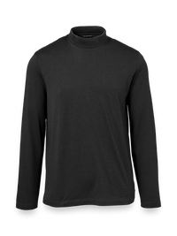 Cotton/Tencel Mock Neck - Black