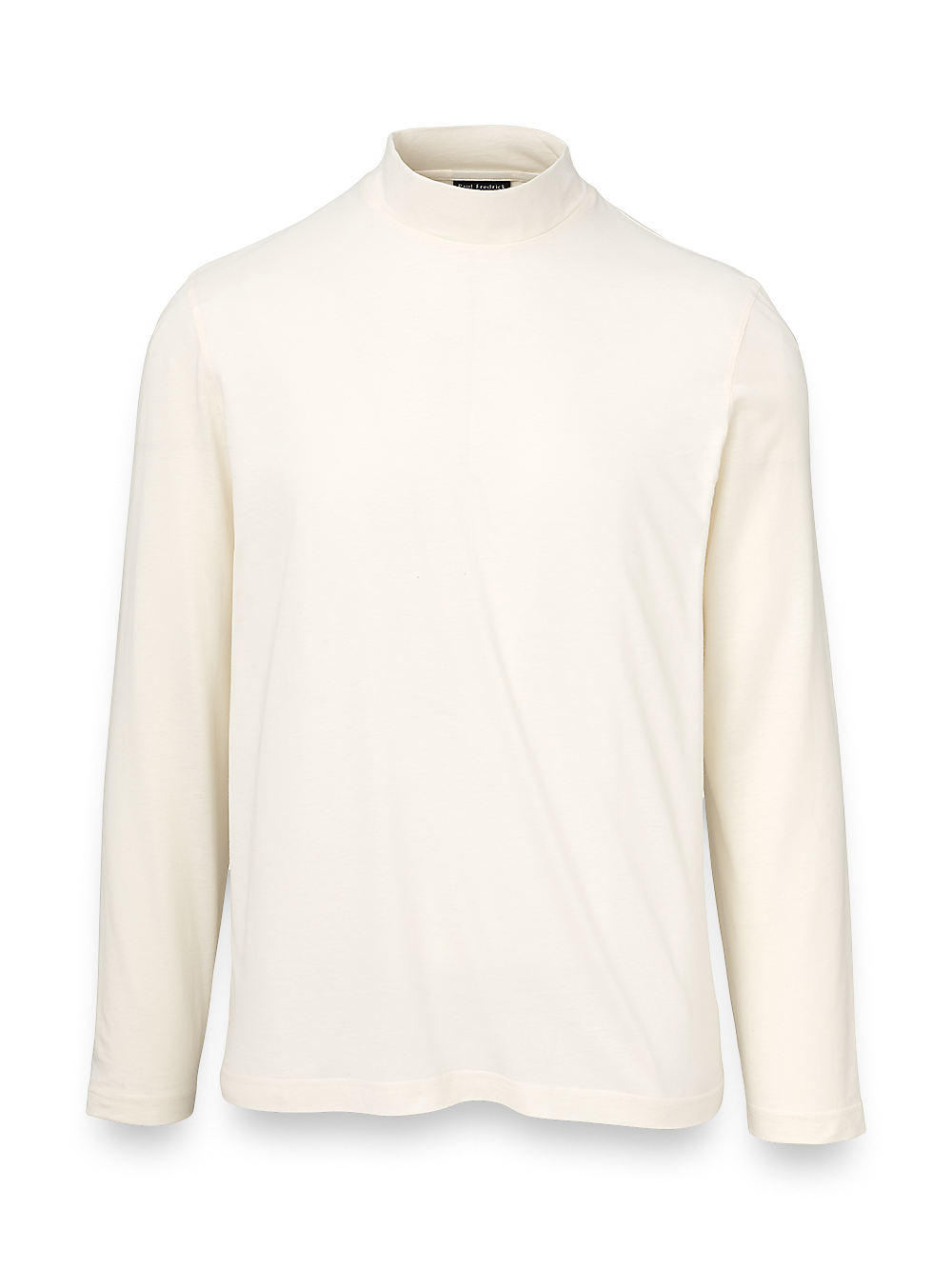 Product Image of Cotton/tencel Mock Neck-Ivory