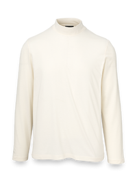 Cotton/Tencel Mock Neck - Ivory