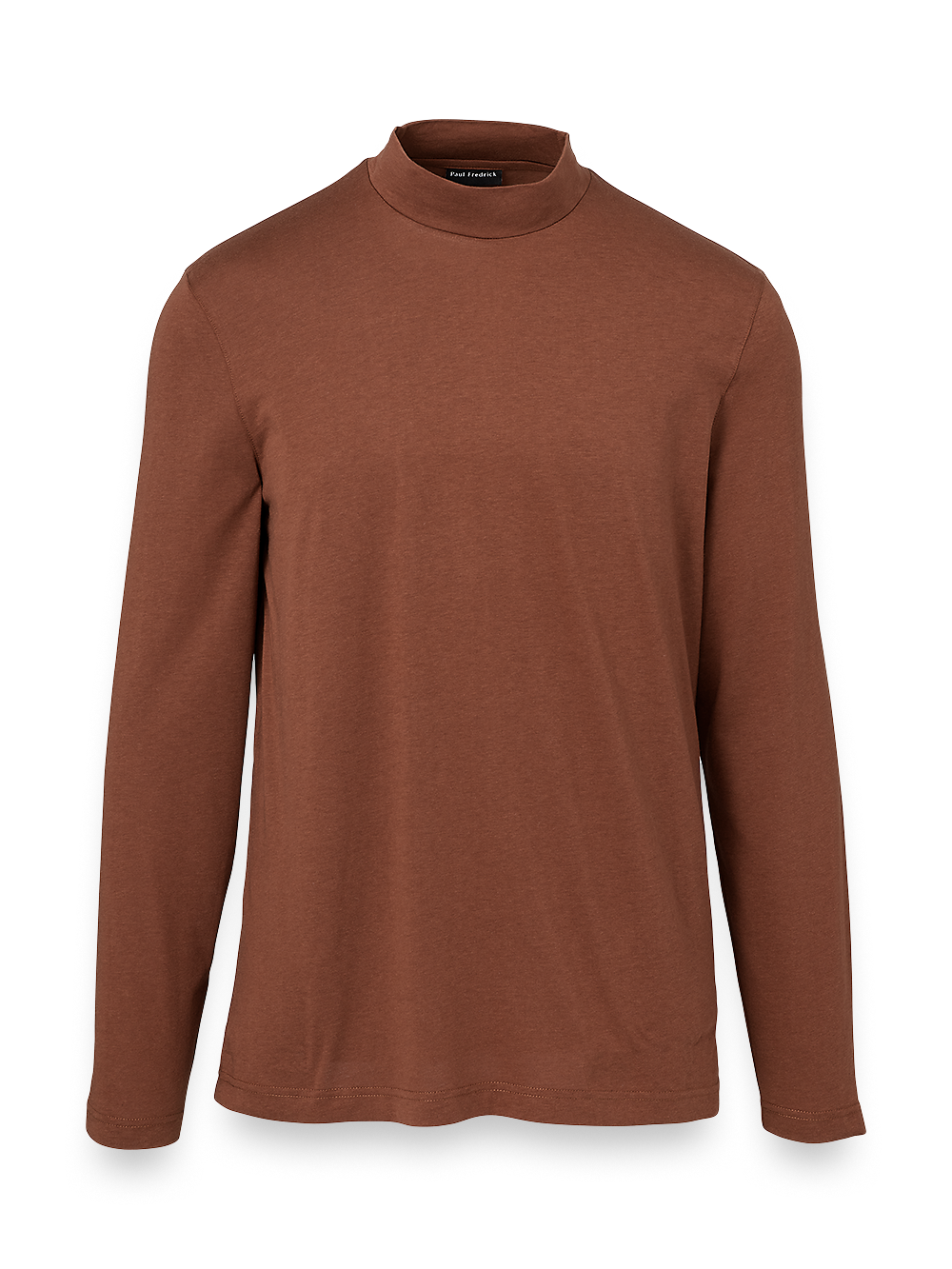 Product Image of Cotton/tencel Mock Neck-Brown