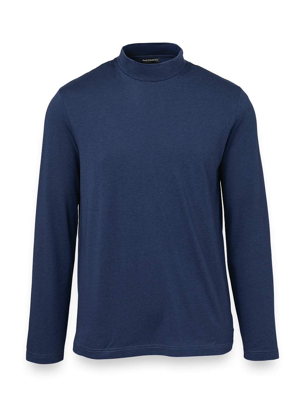 Product Image of Cotton/tencel Mock Neck-Navy