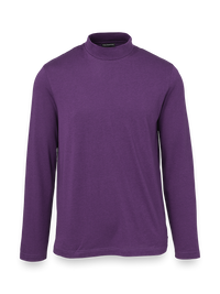 Cotton/Tencel Mock Neck - Dark Purple