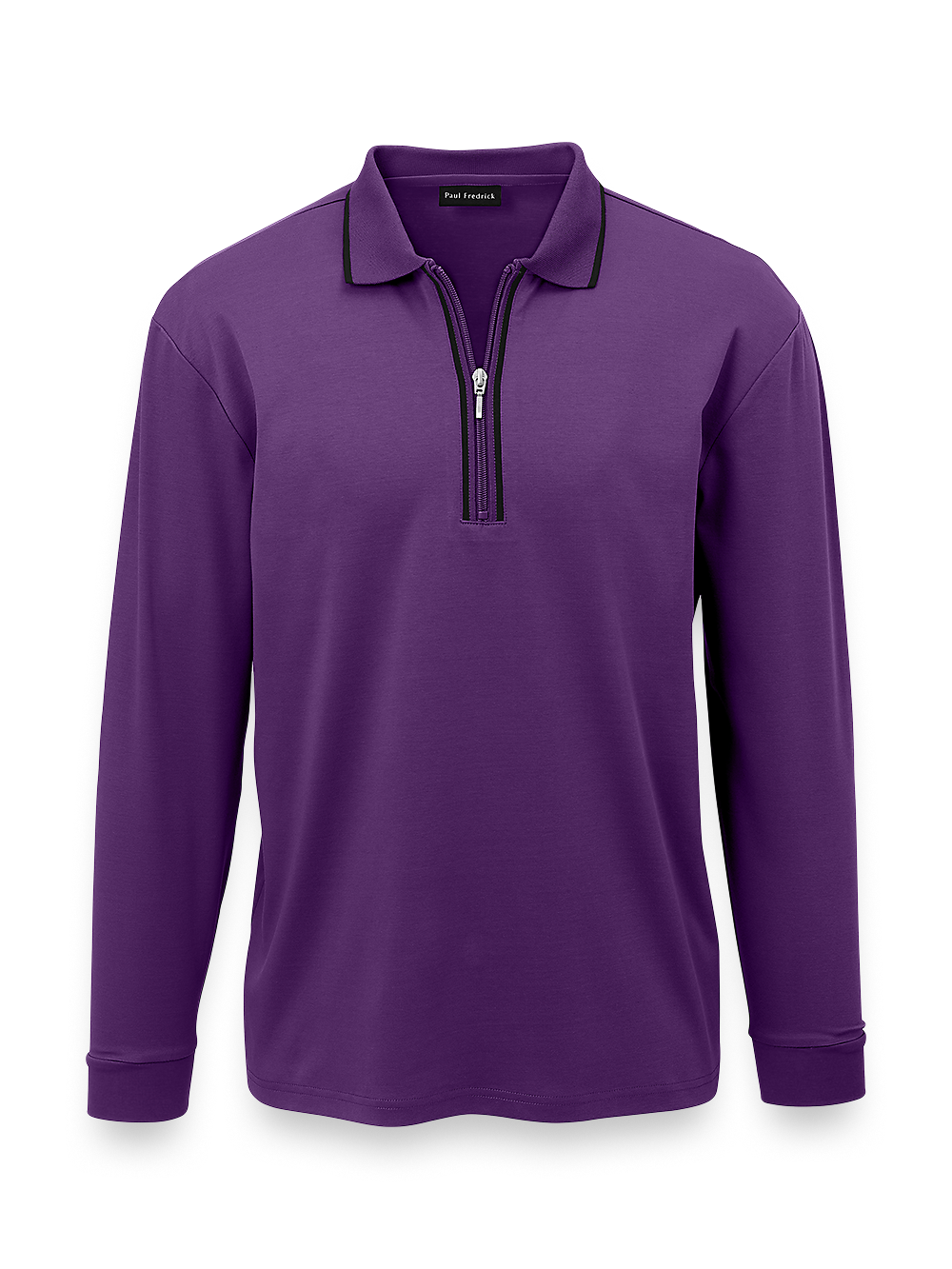 Product Image of Mercerized Cotton Zip Polo-1