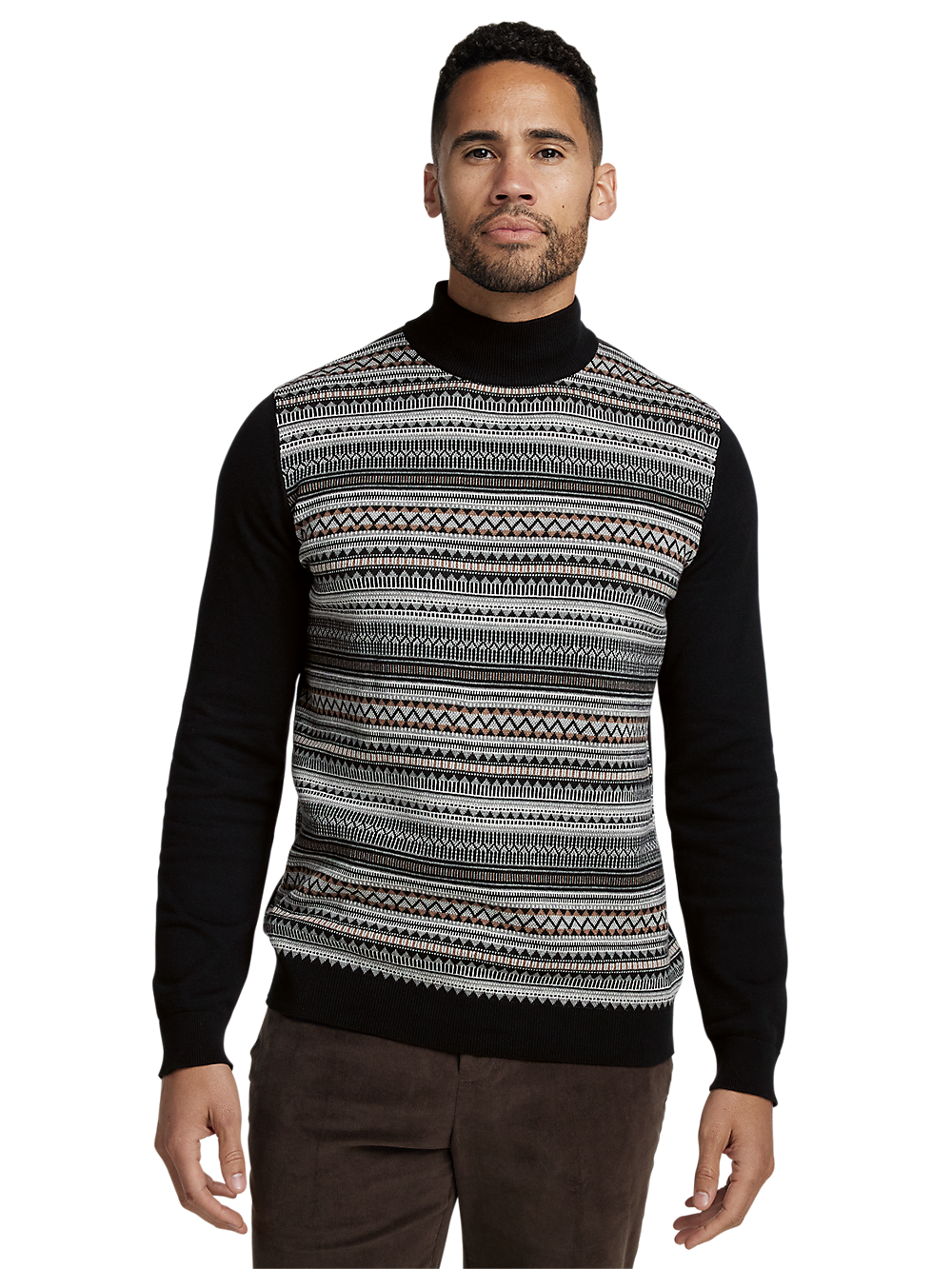 Alternate Image of Cotton Mock Neck Sweater-1