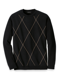 Cotton Crew Neck Sweater - Black