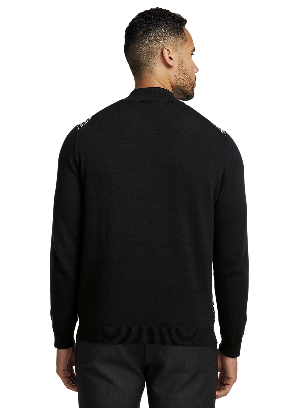 Alternate Image of Cotton Quarter Zip Mock Neck Sweater-4