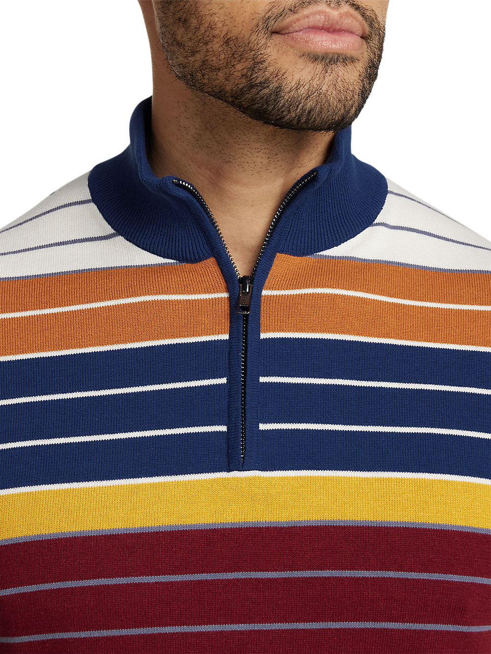 Alternate Image of Cotton Quarter Zip Mock Neck Sweater-2