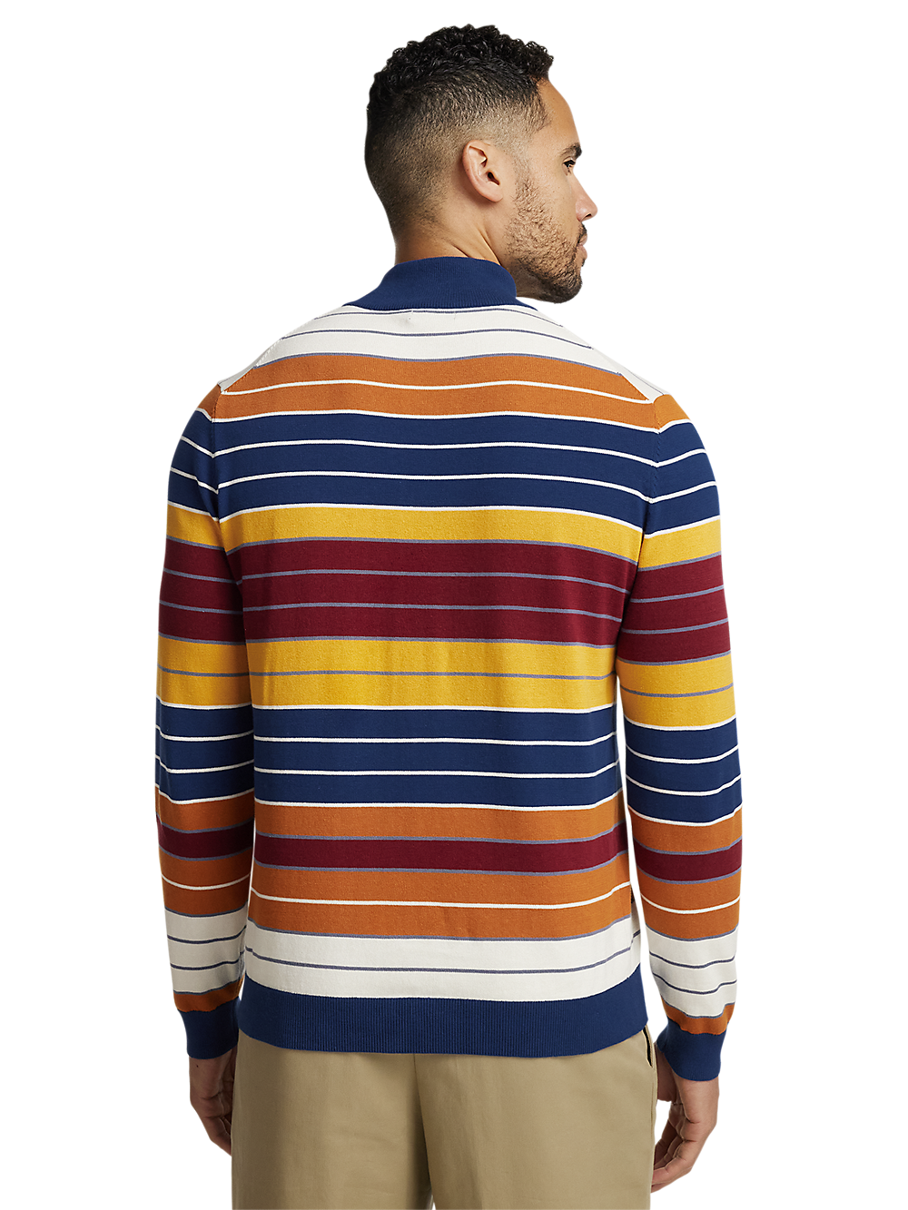 Alternate Image of Cotton Quarter Zip Mock Neck Sweater-4