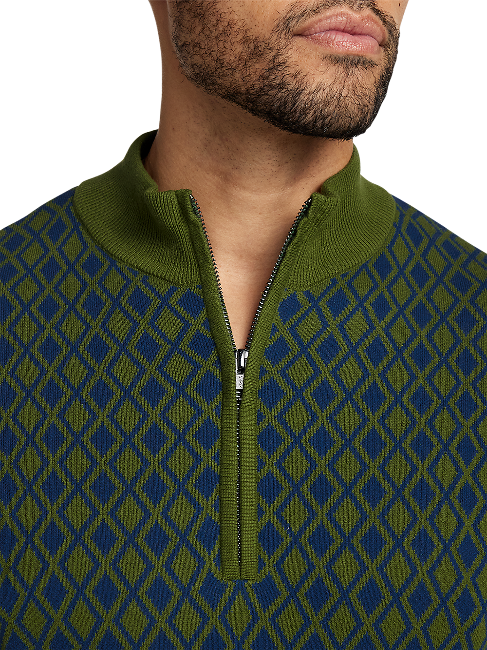 Alternate Image of Cotton Quarter Zip Mock Neck Sweater-2