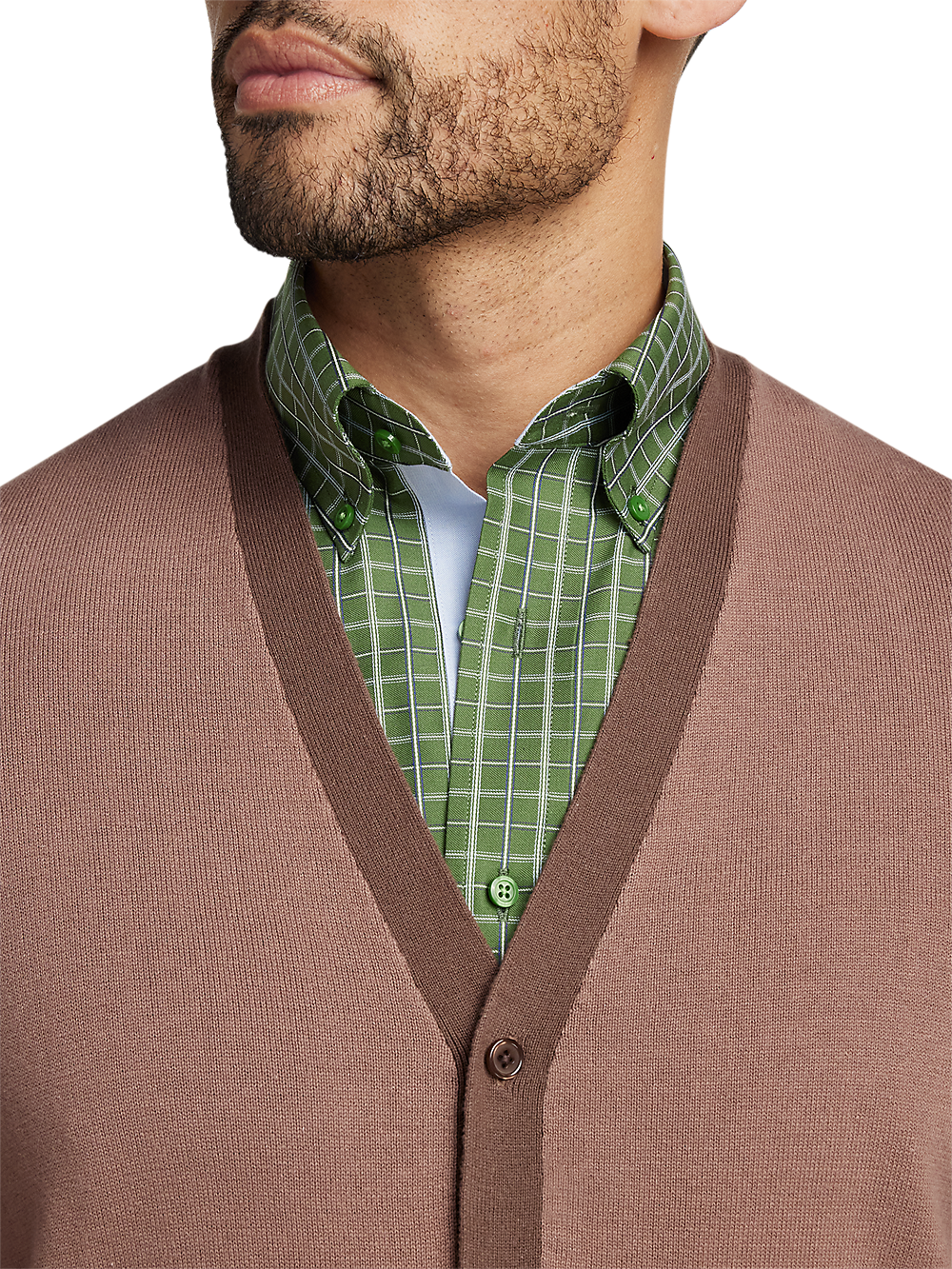 Alternate Image of Cotton Button Front V-neck Cardigan-2