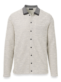 Polyester Blend Button Front Polo - White