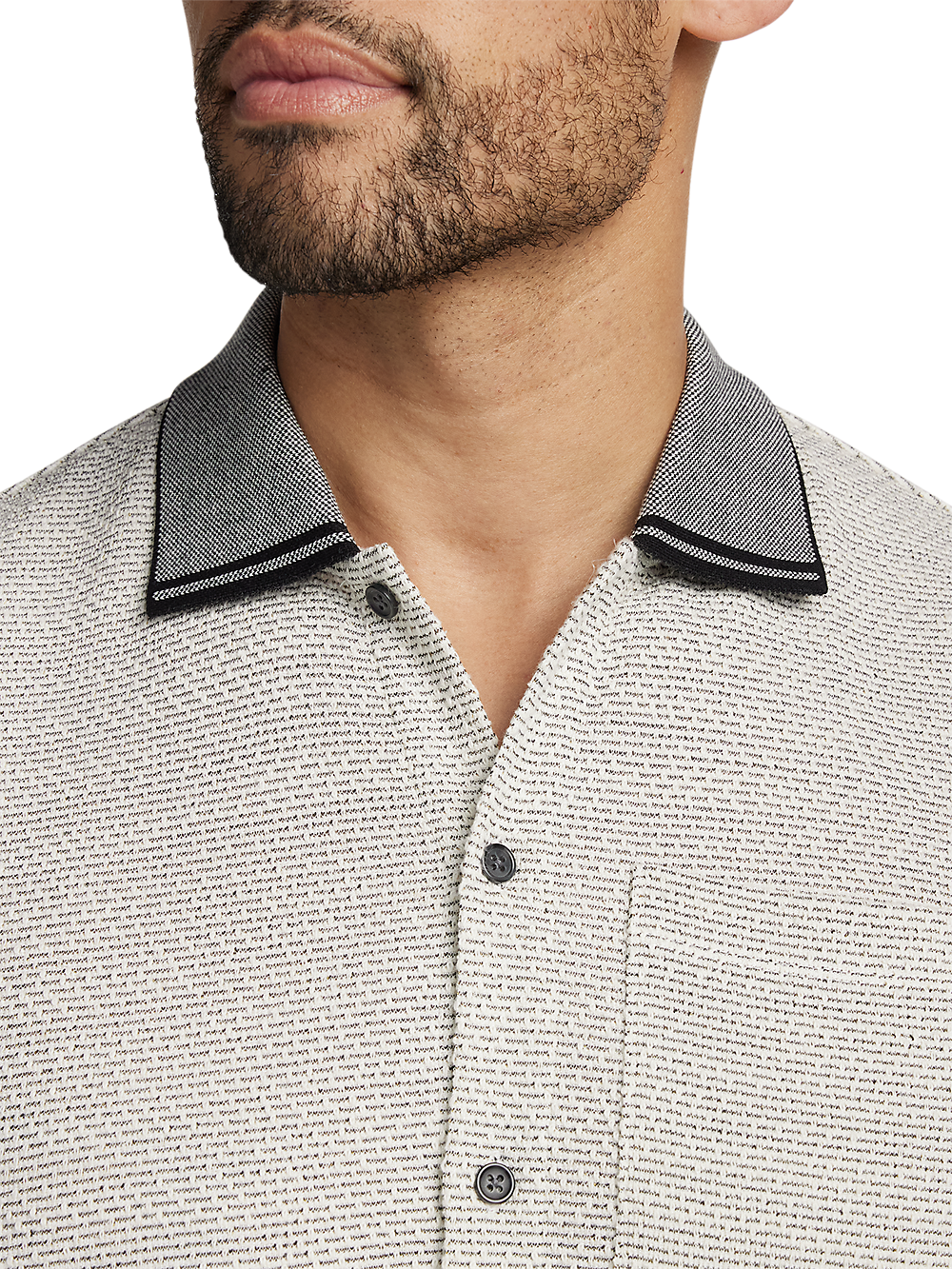 Alternate Image of Polyester Blend Button Front Polo-2