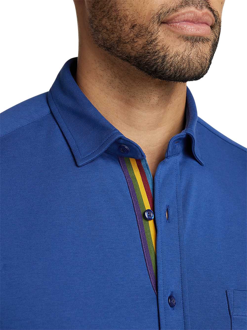 Alternate Image of Mercerized Cotton Button Front Polo-2