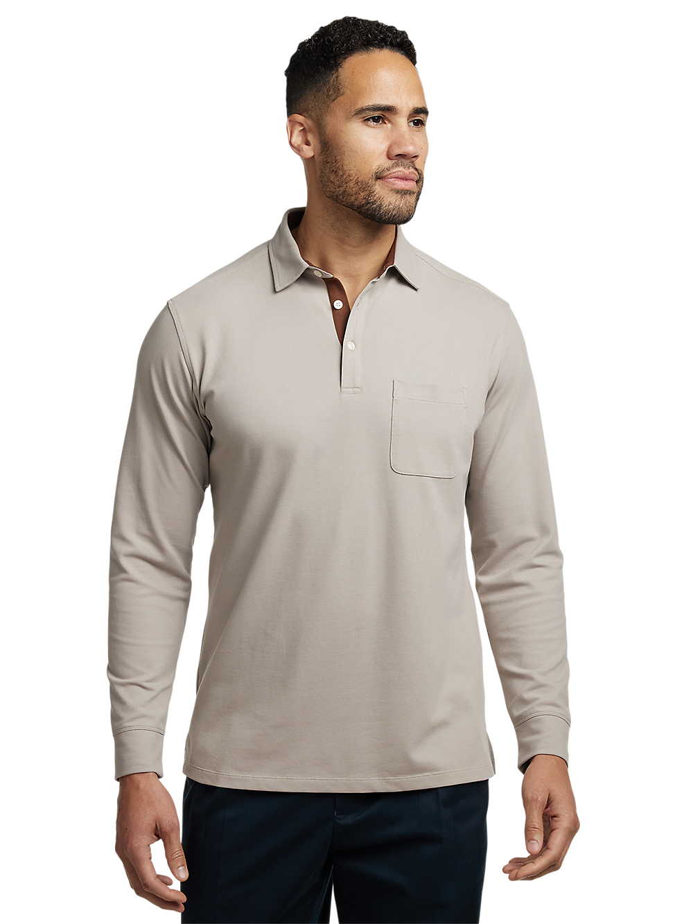 Alternate Image of Cotton/spandex Pique Three Button Polo-1