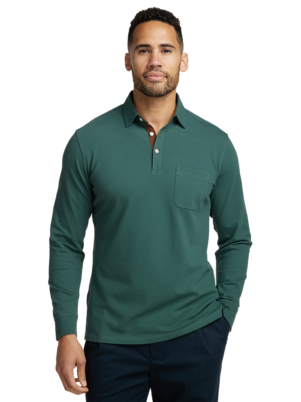 Alternate Image of Cotton/spandex Pique Three Button Polo-1