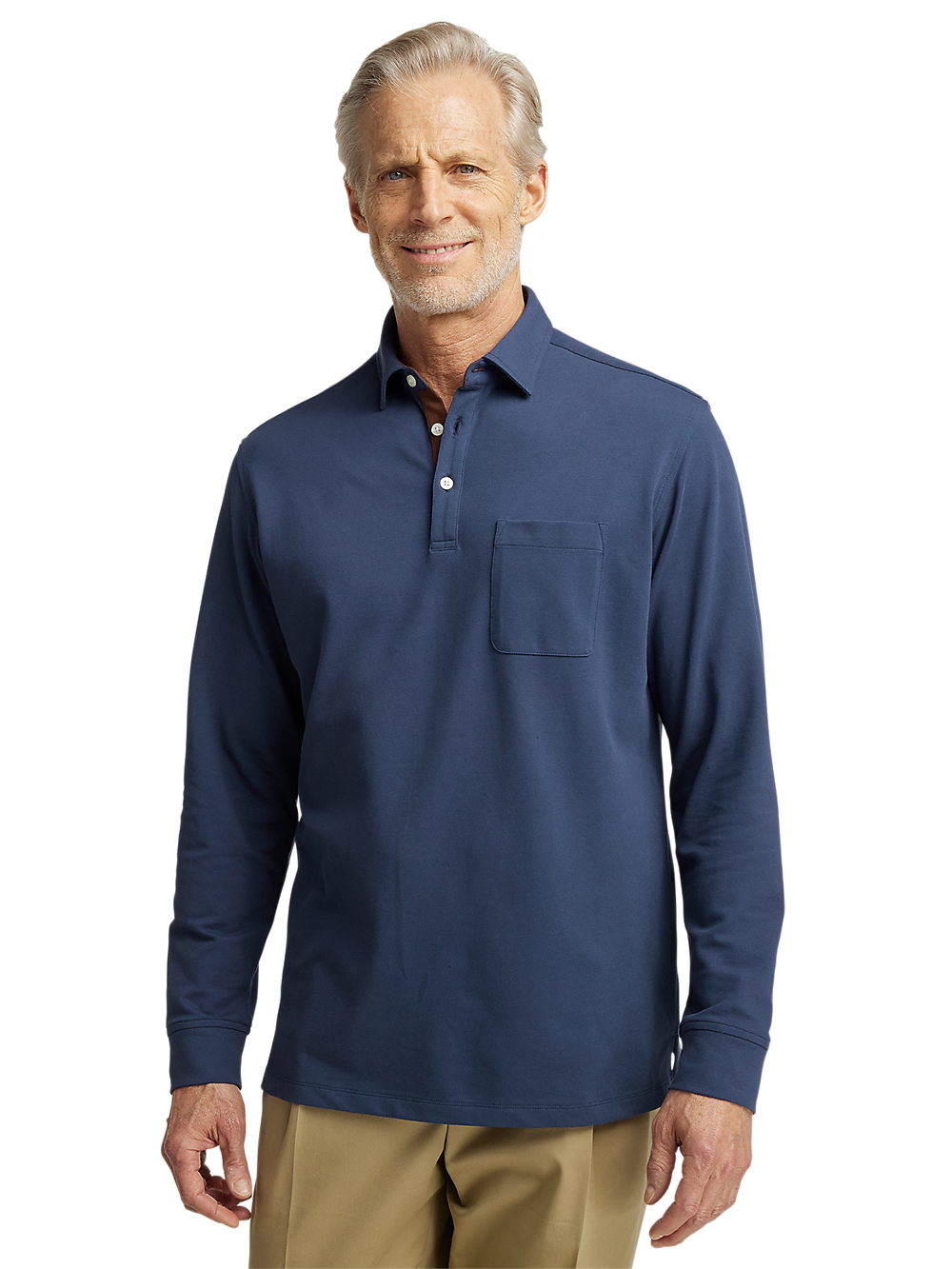 Alternate Image of Cotton/spandex Pique Three Button Polo-1