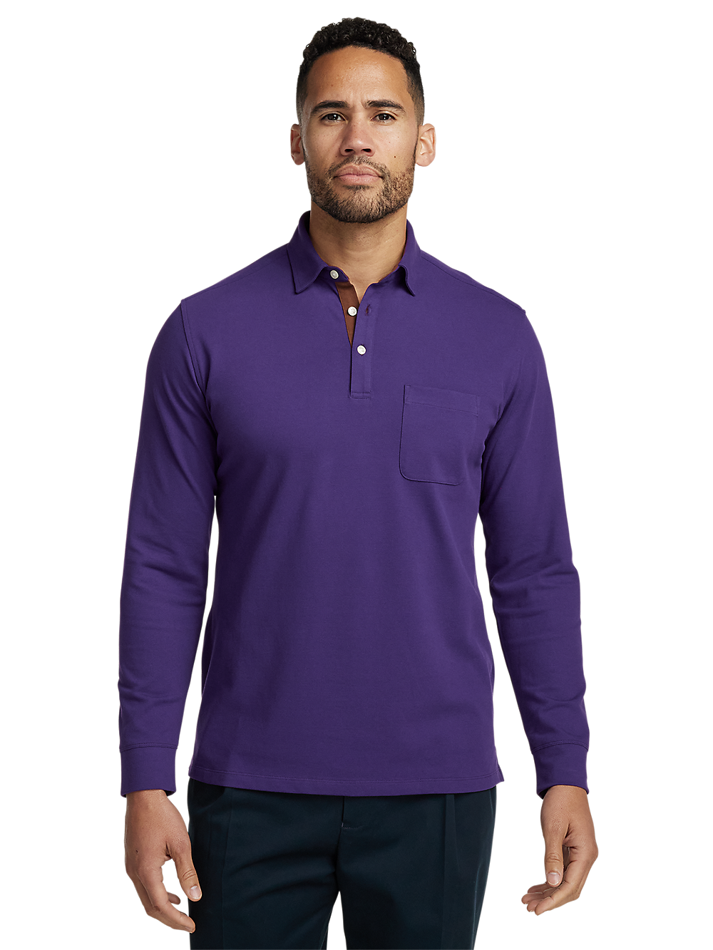 Alternate Image of Cotton/spandex Pique Three Button Polo-1