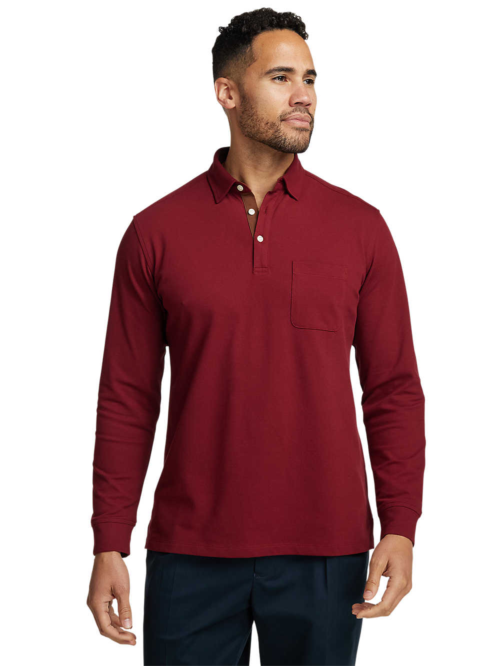 Alternate Image of Cotton/spandex Pique Three Button Polo-1