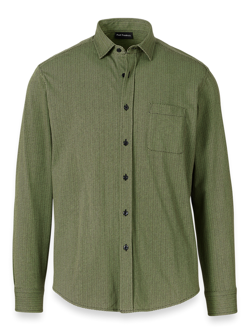 Product Image of Cotton Button Front Polo-Green