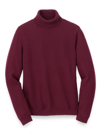 Cashmere Turtleneck Sweater - Wine