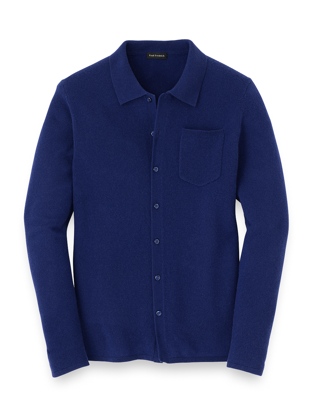 Product Image of Cashmere Button Front Polo-Navy