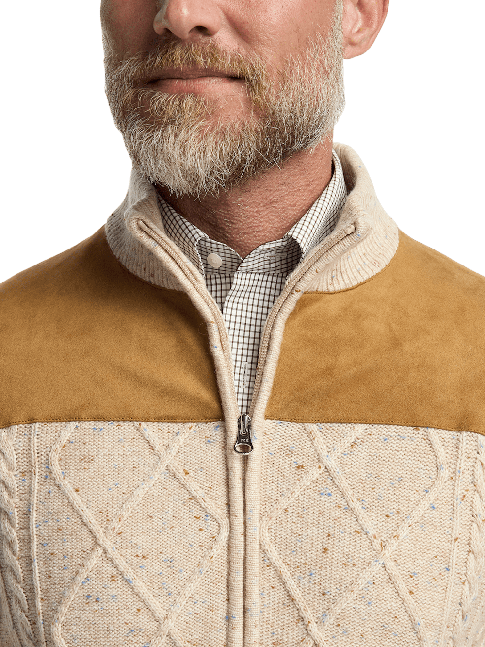 Alternate Image of Donegal Full Zip Mock Neck Sweater-2