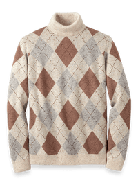 Donegal Turtleneck Sweater - Ivory Multi