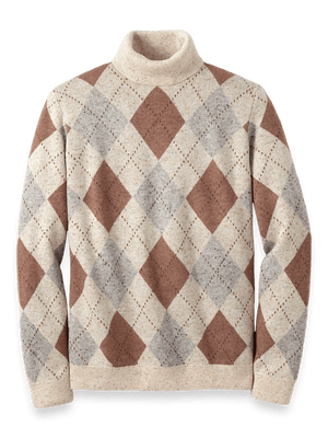 Donegal Turtleneck Sweater - Ivory Multi