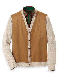 Donegal Button Front Cardigan Sweater - Ivory