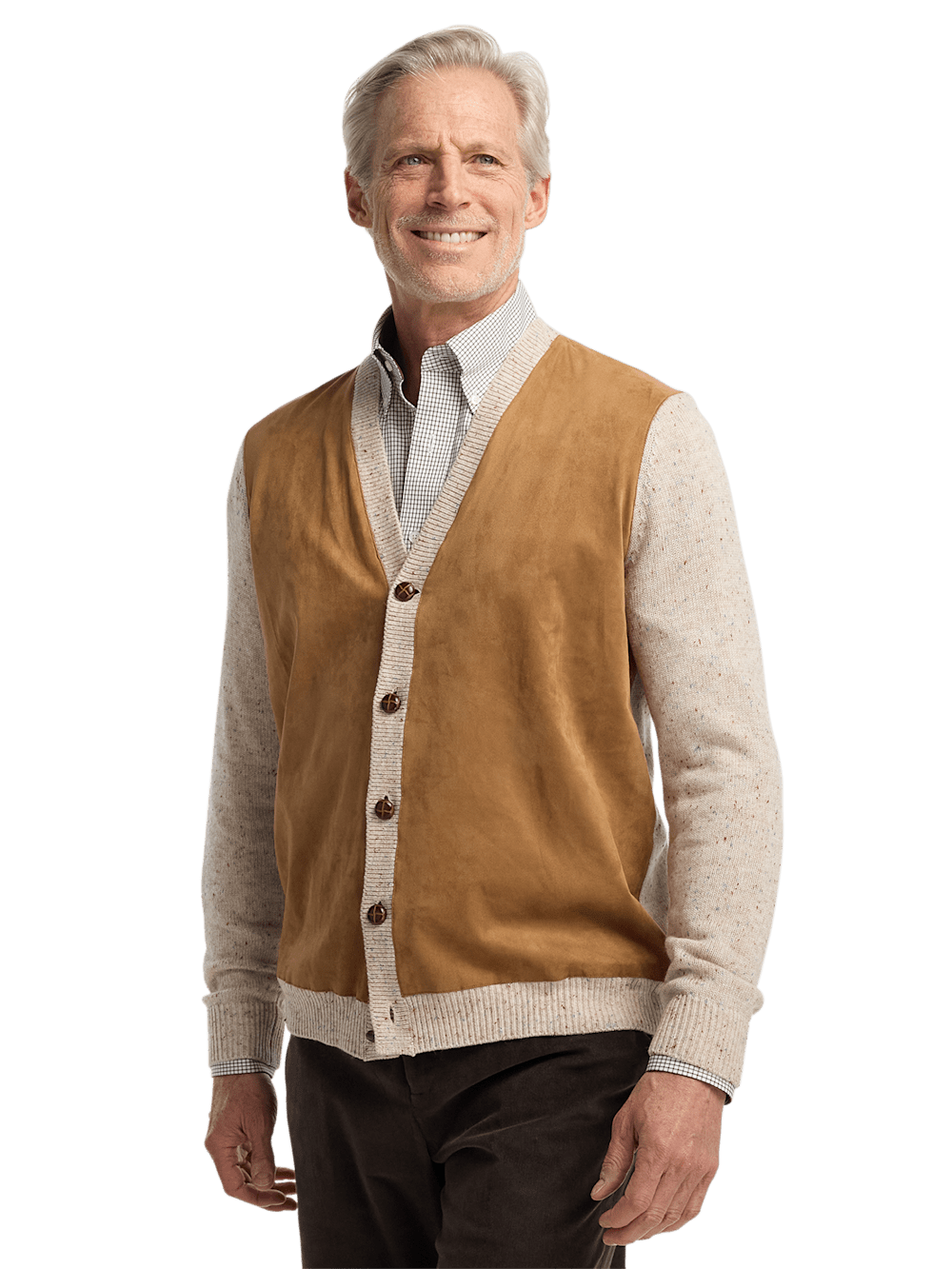 Alternate Image of Donegal Button Front Cardigan Sweater-1